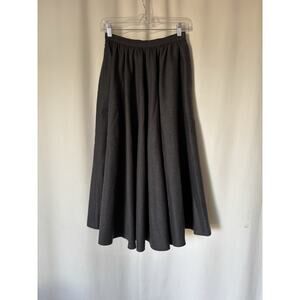Vtg Sakowitz Skirt 8 Aline Midi Gray Wool Pockets High Waist XS